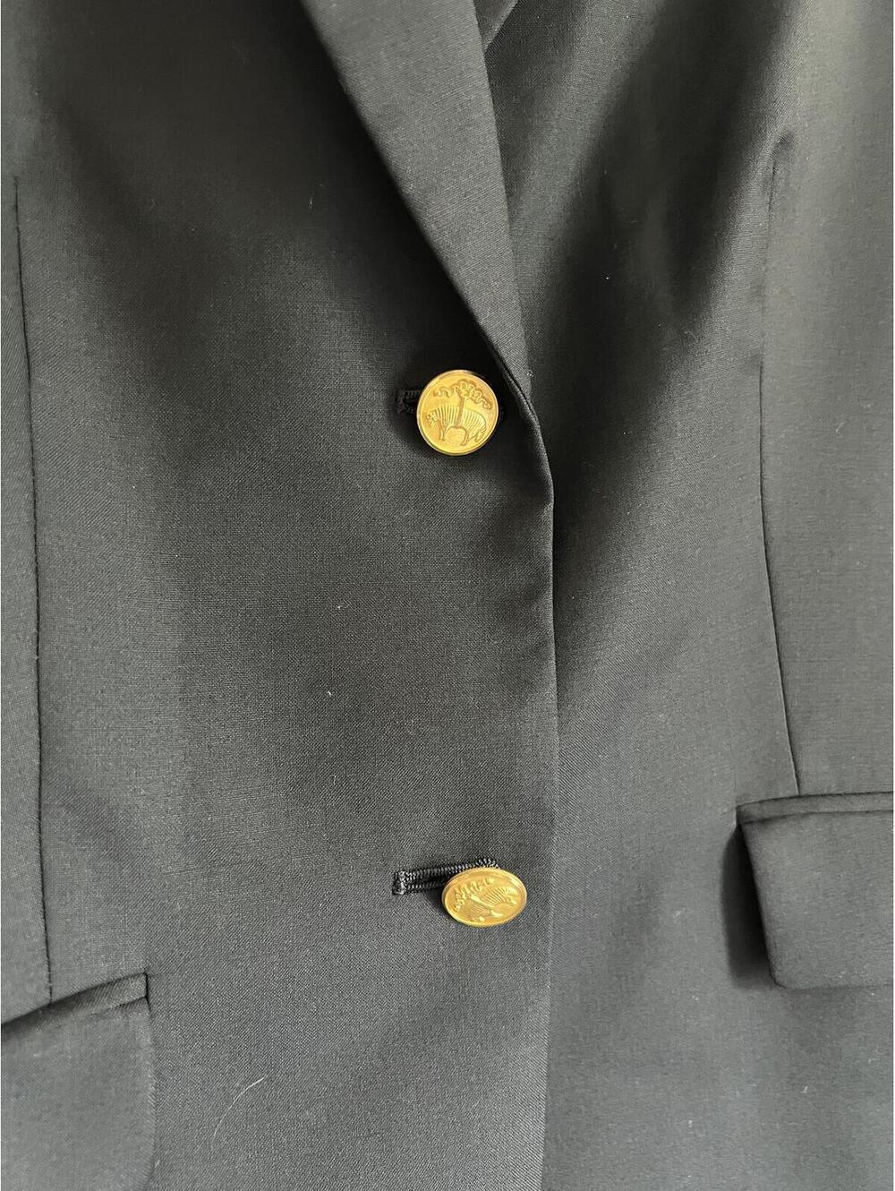 Brooks Brothers Classic Fit Black Wool Blazer - Size 10 - Loro Piana Fabric - Picture 2 of 8